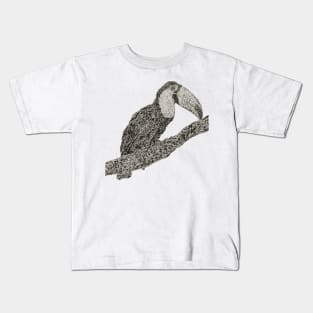 Dotwork Toucan Art Print Kids T-Shirt